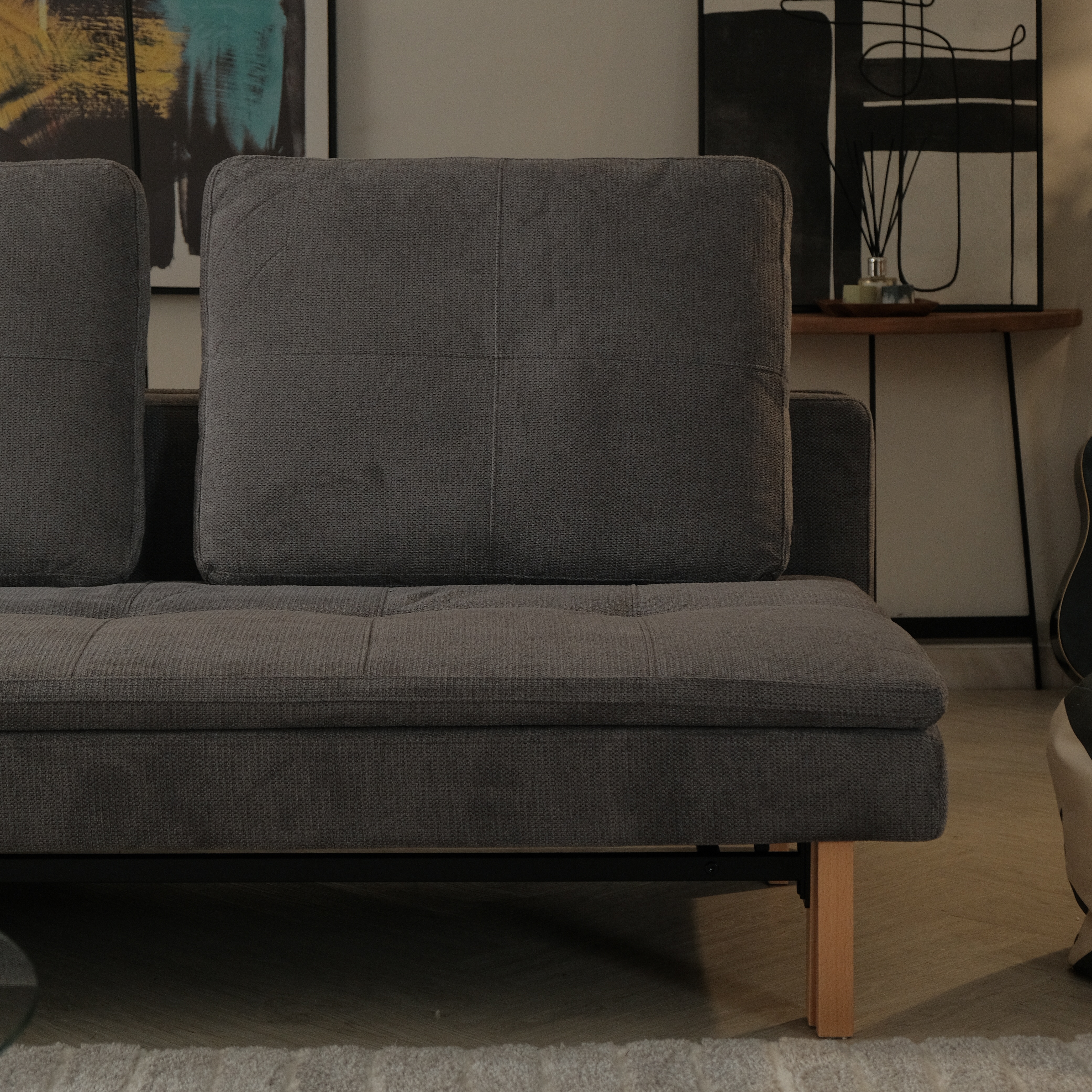 Fio Pebble Grey Sofa Bed