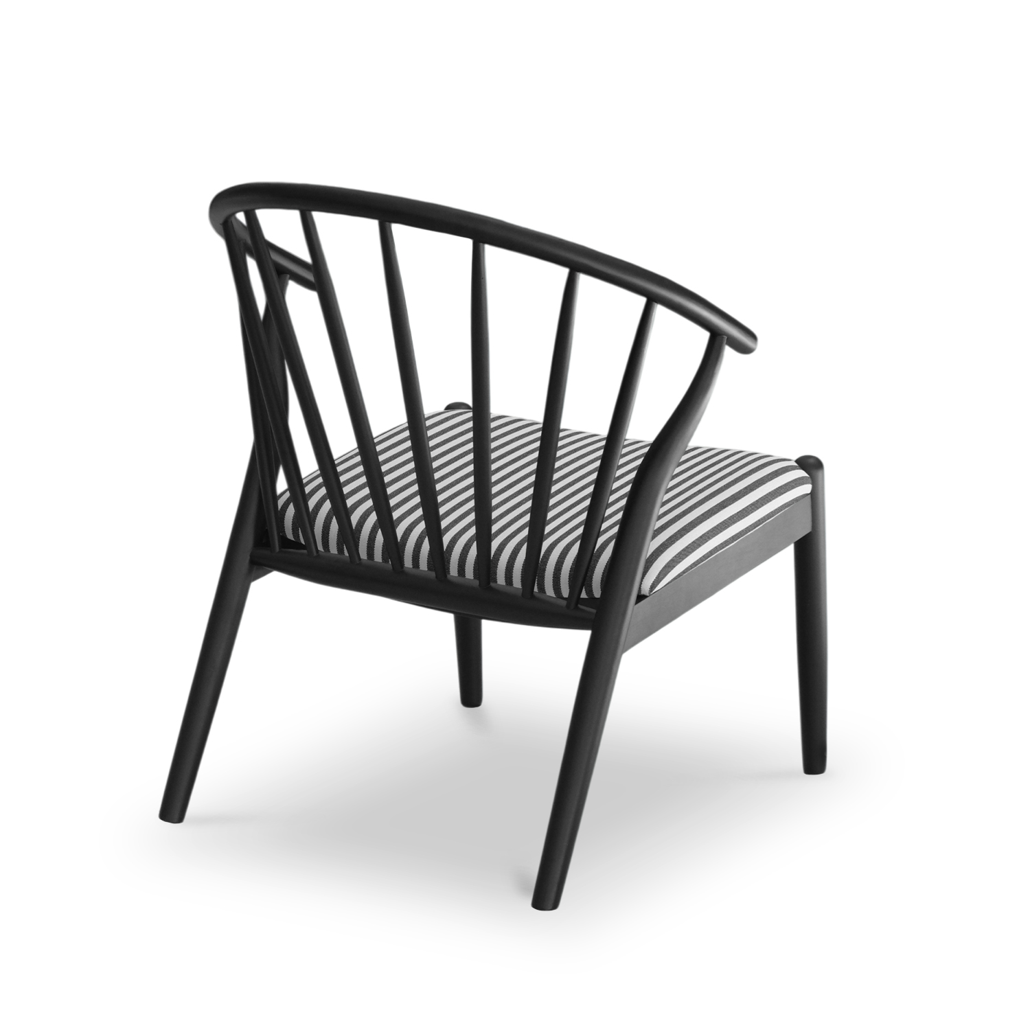 Quinn Ebony Lounge Chair Stripes