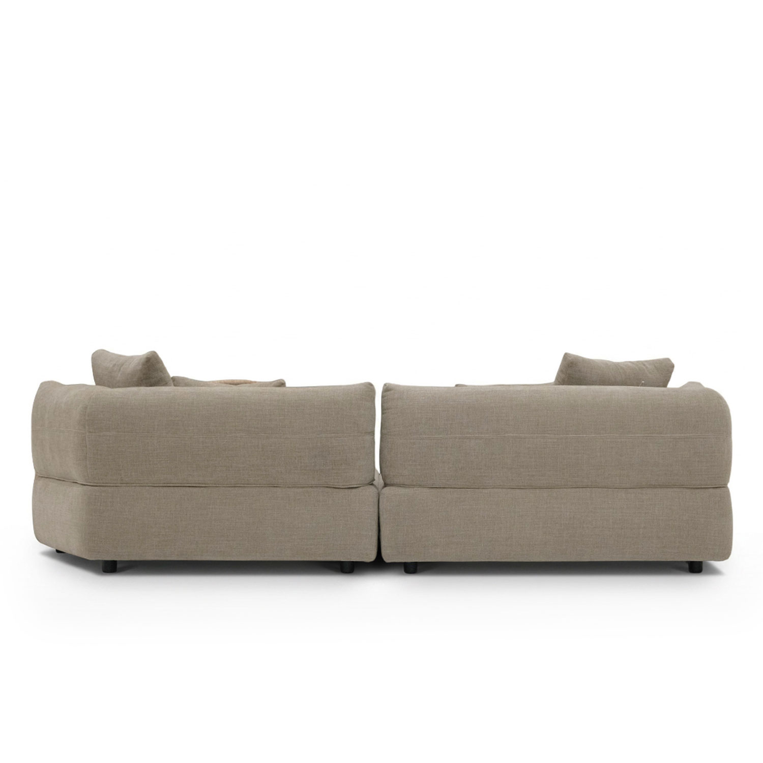 Giselle Sand Brown Round Chaise Left Sectional Sofa