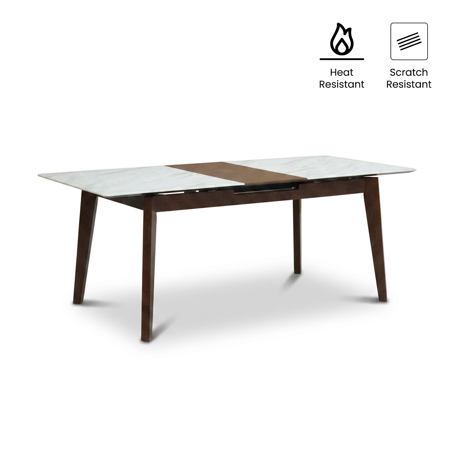 Helio White Expandable Dining Table 160-200cm