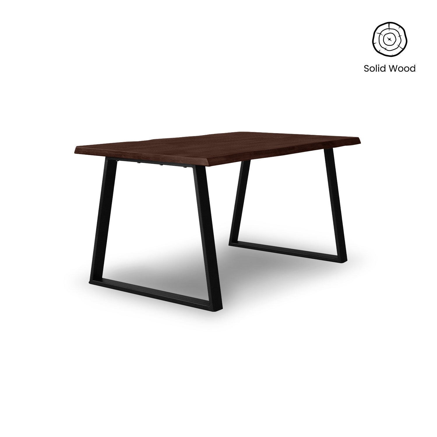 Fletcher Mahogany Faux Live Edge Dining Table 150cm