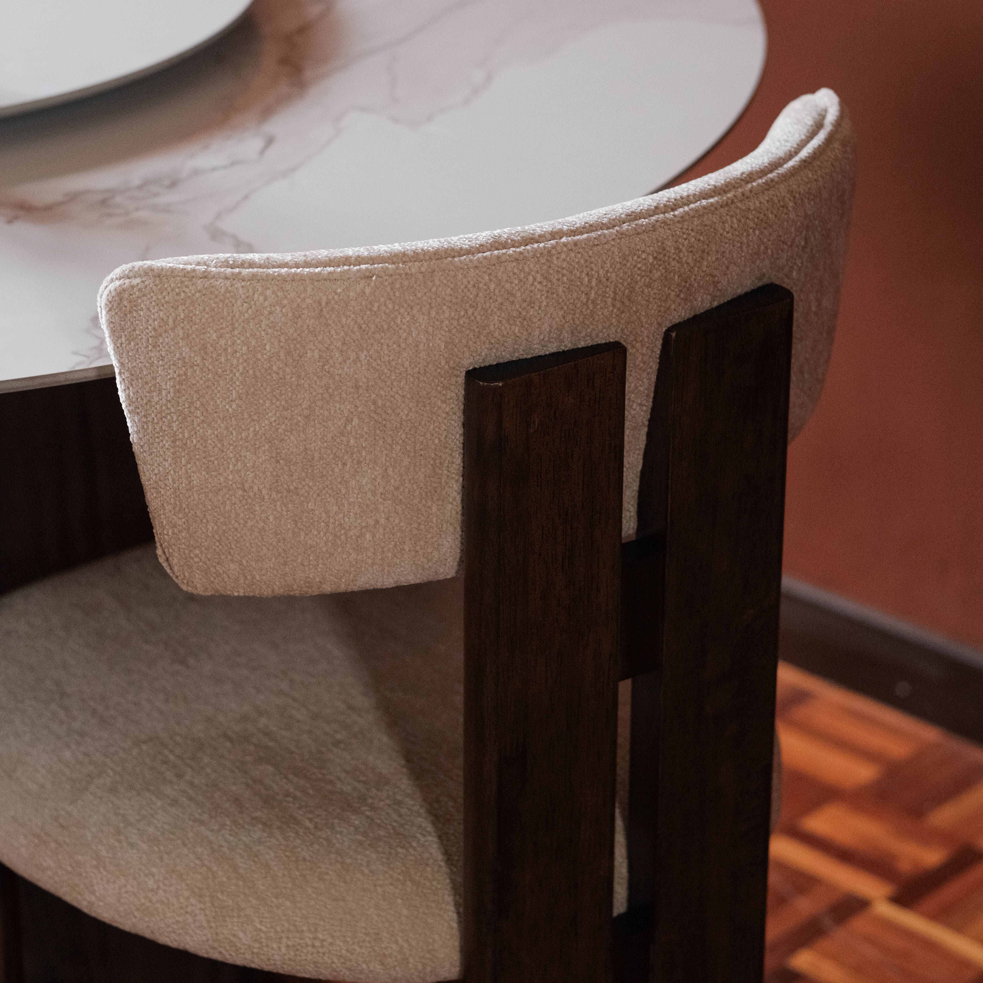 Monte Cedar Brown Dining Chair - Light Beige