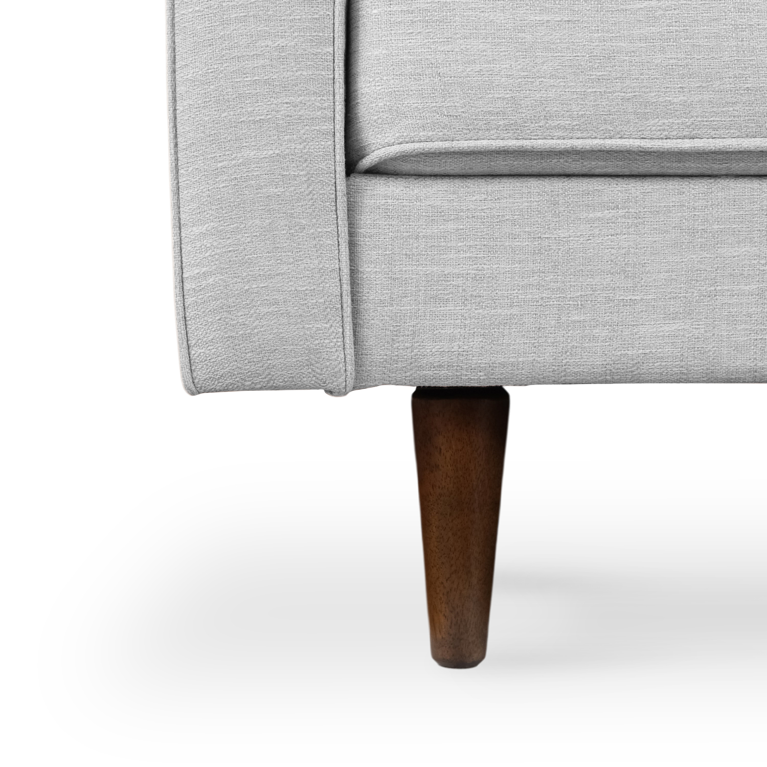 Jane Mist Grey Mid-Century 2 Seater Sofa