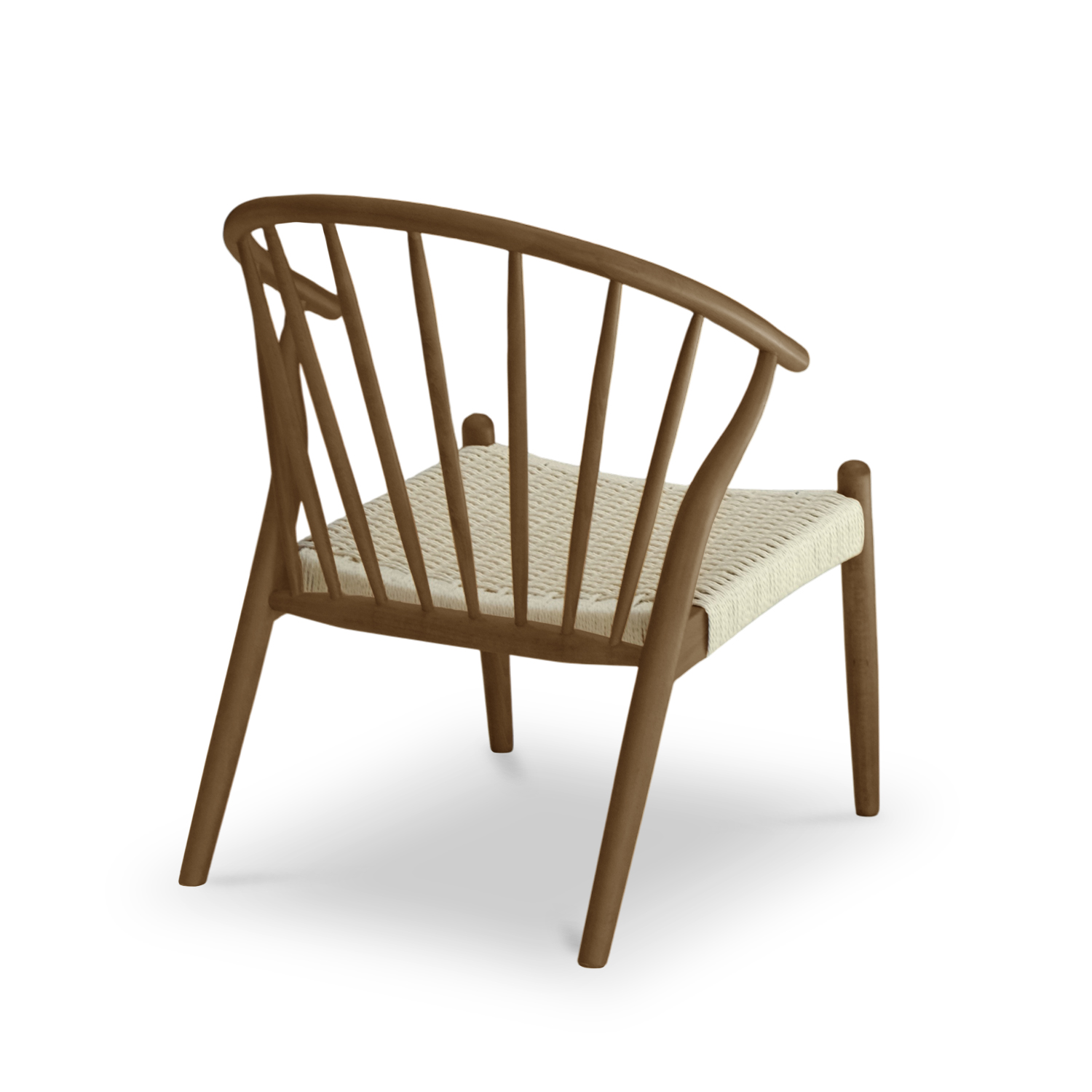 Quinn Brown Lounge Chair Natural Weave
