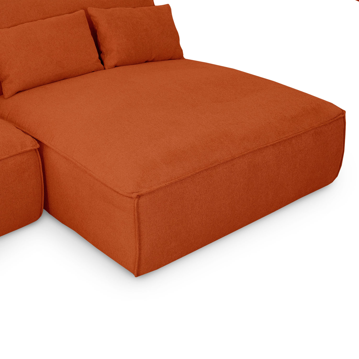 Daphne Umber Brown Armless Sectional Sofa