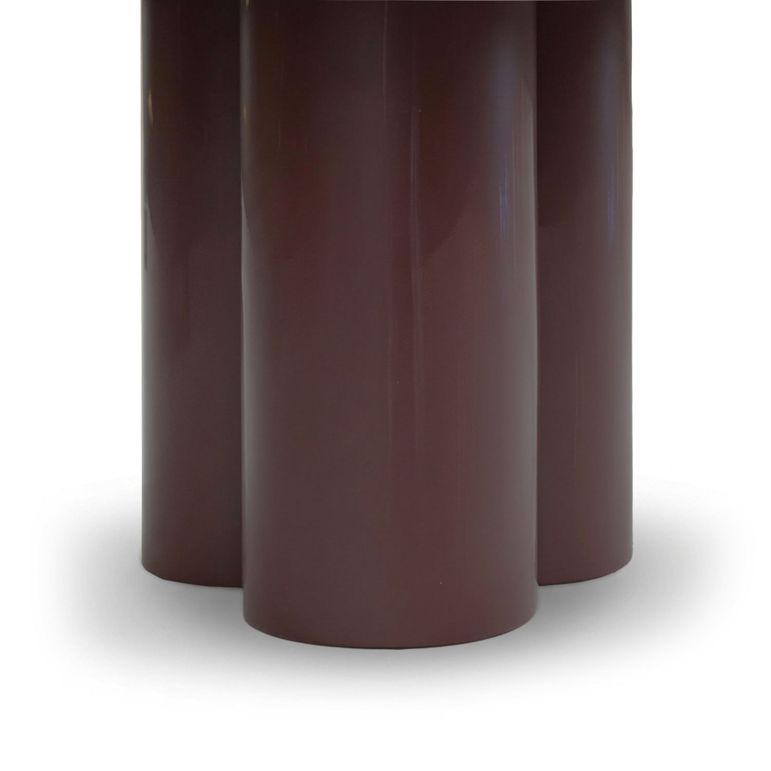 Olaria Maroon Round Side Table