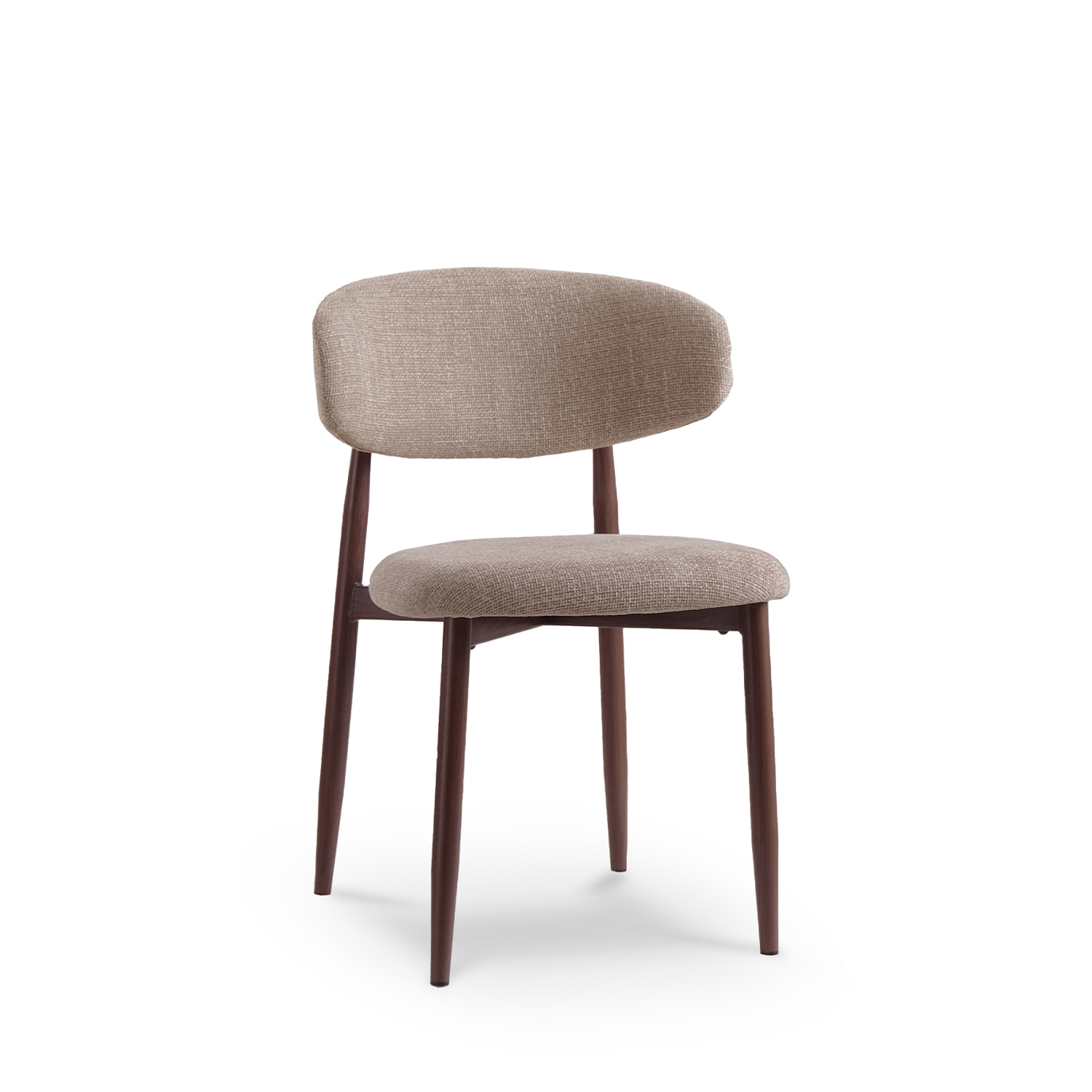 Bliss Walnut Dining Chair Sand Beige
