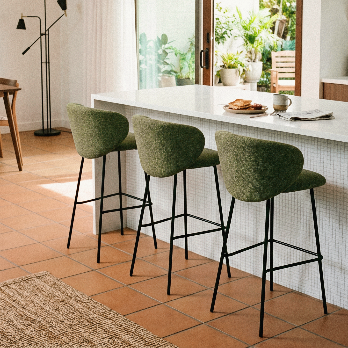 Vera Forest Green Bar Stool