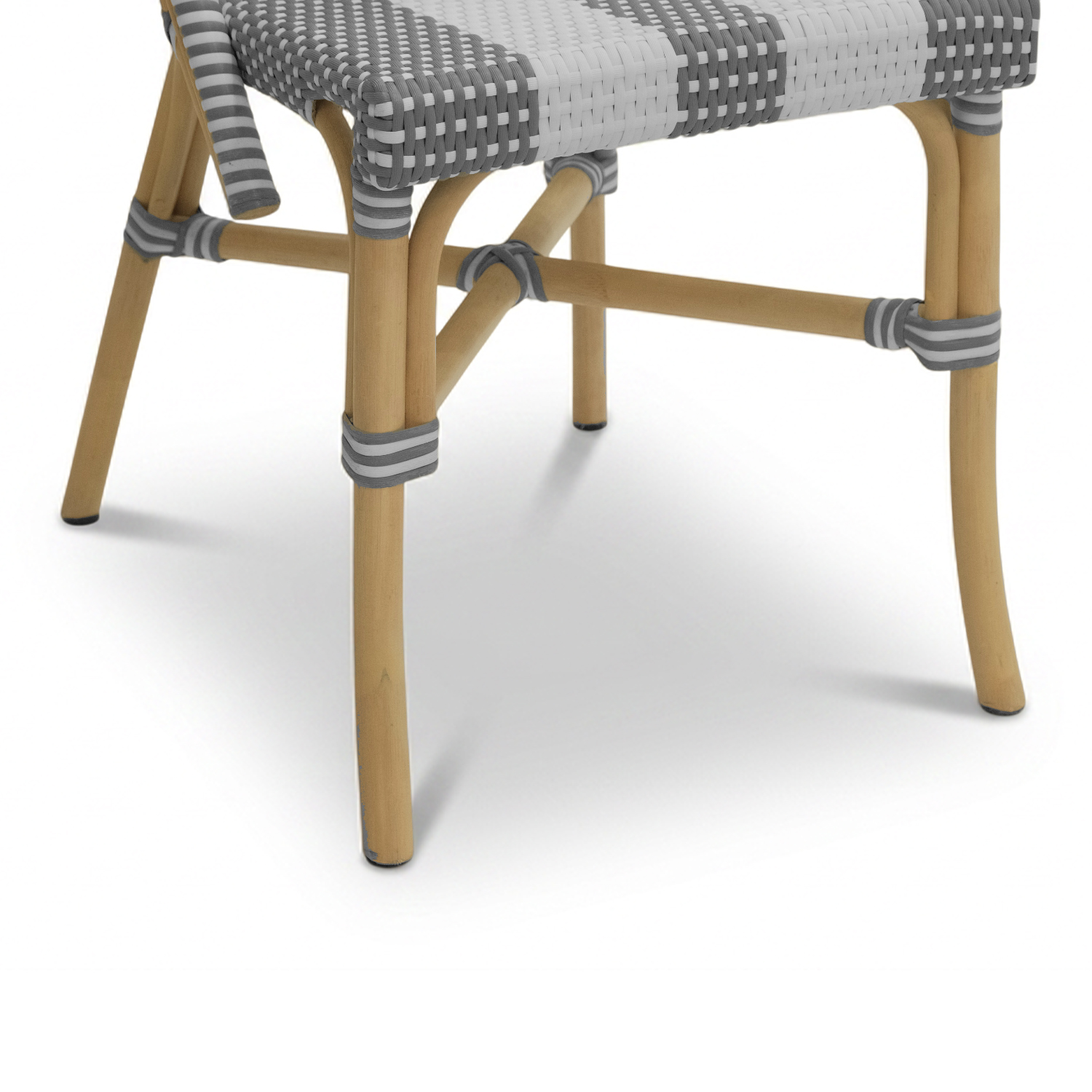 Timor Rattan Dining Chair White & Grey