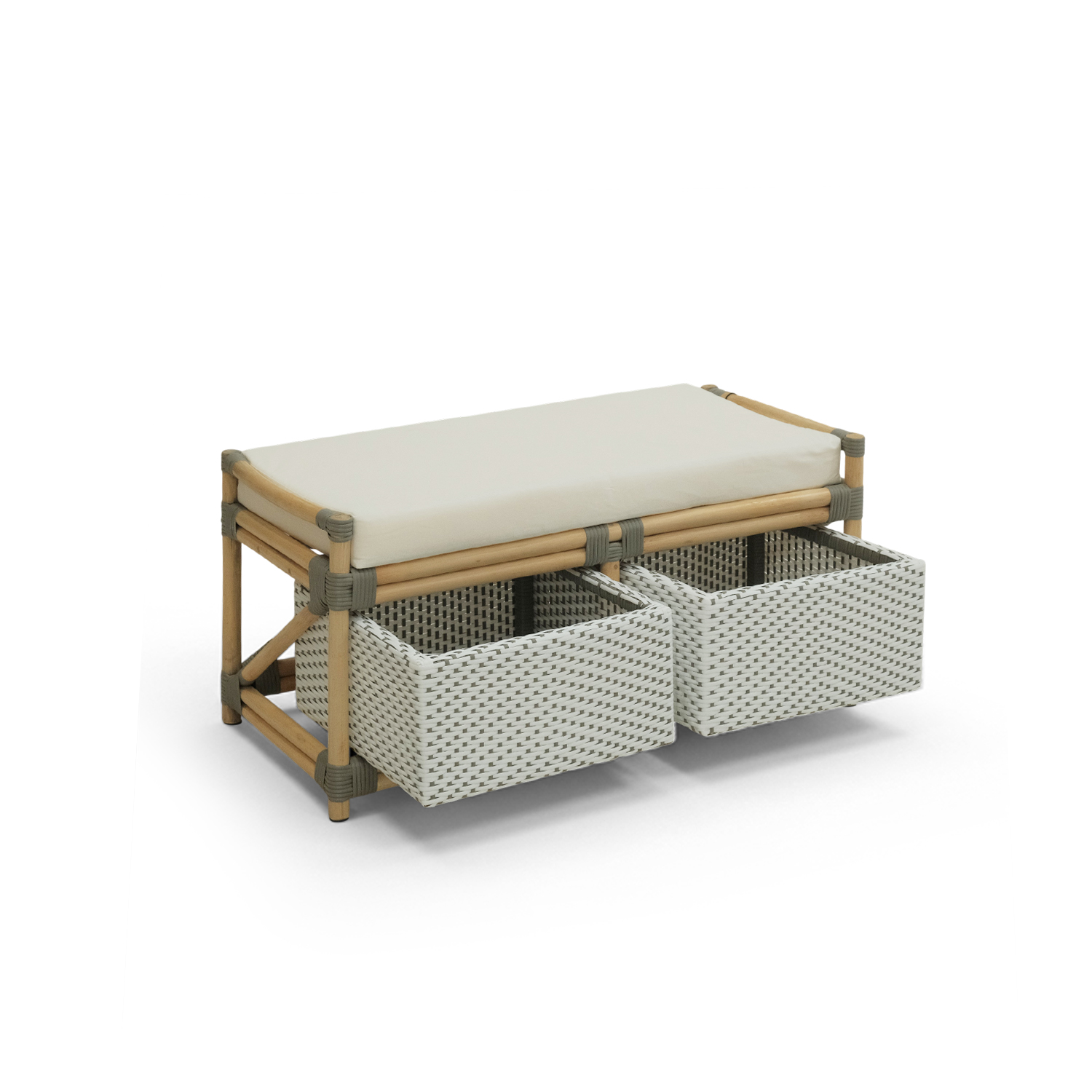 Timor Rattan Storage Bench