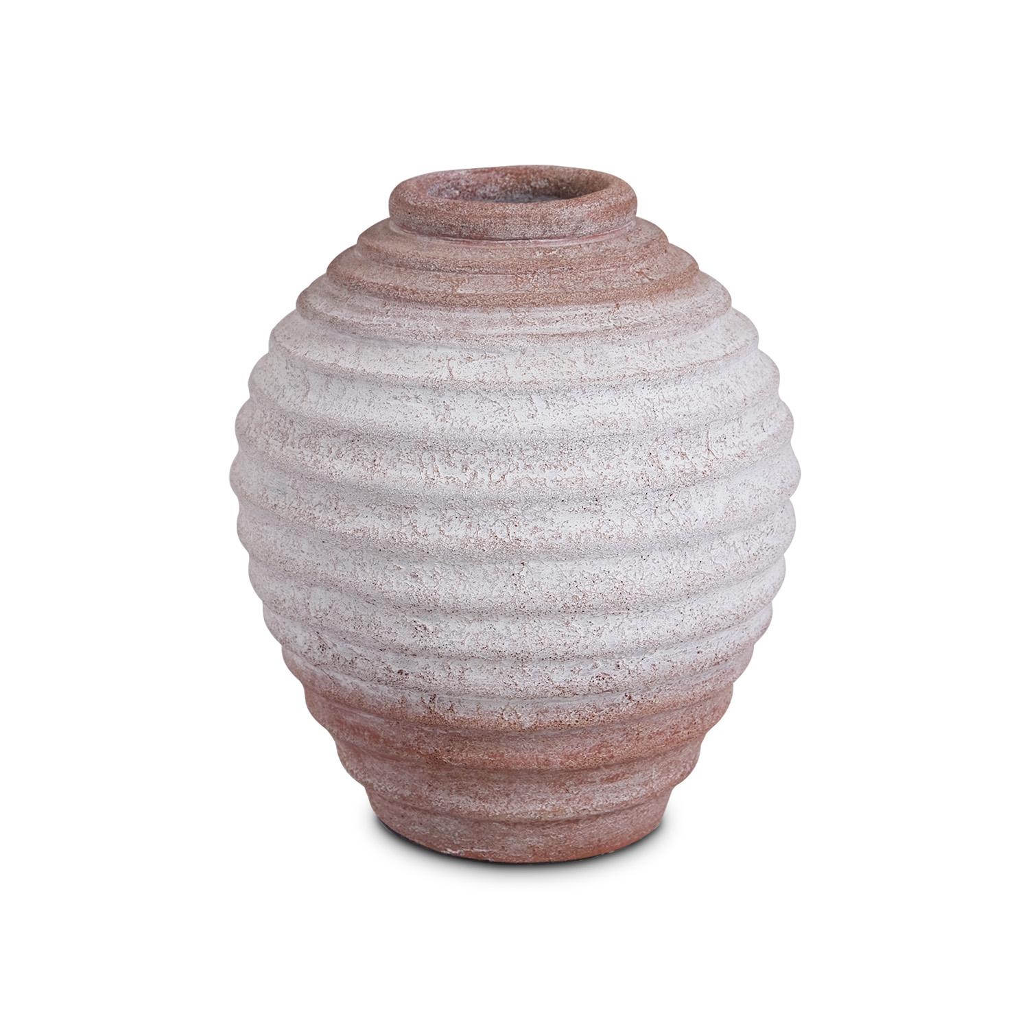 Lumia White Washed Vintage Terracotta Vase