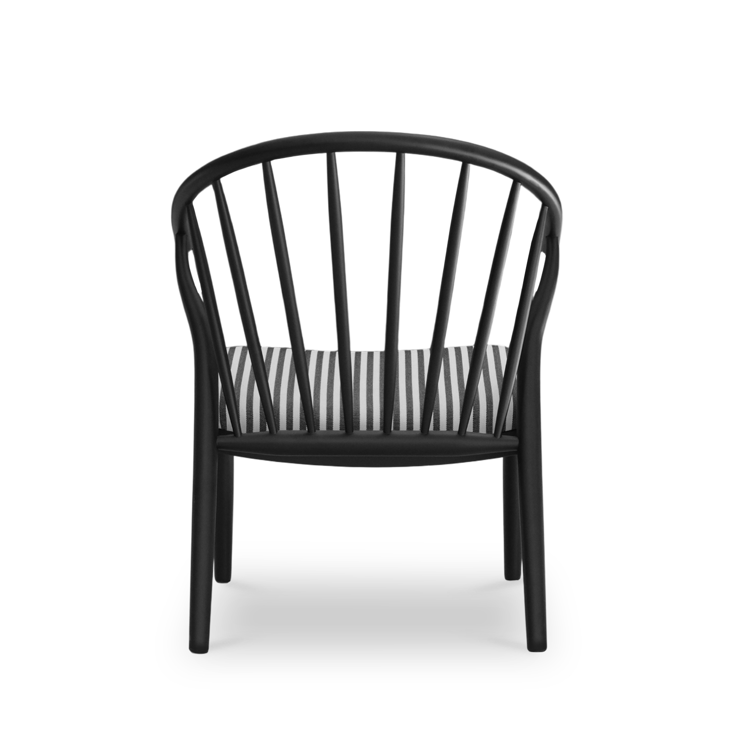 Quinn Ebony Lounge Chair Stripes