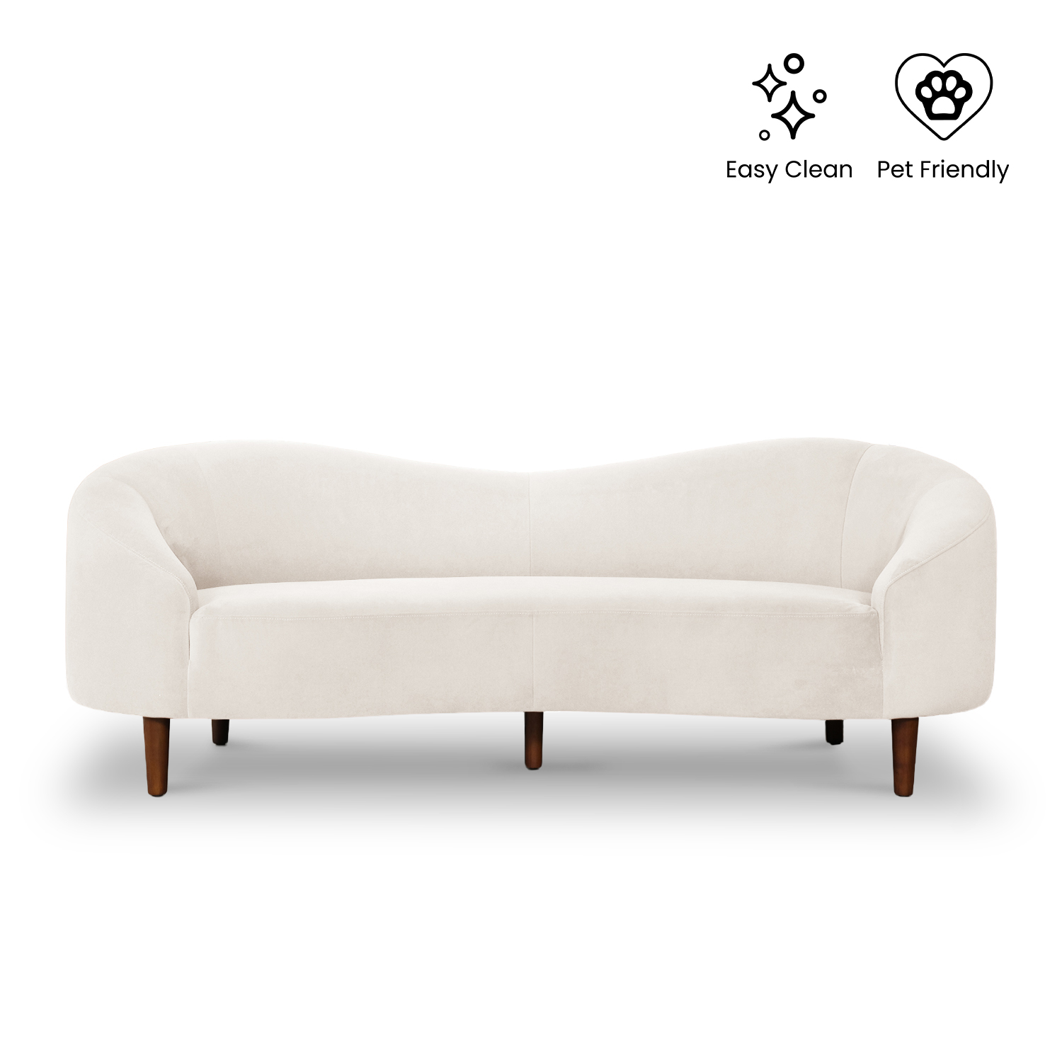 Desirée Creme 3 Seater Sofa