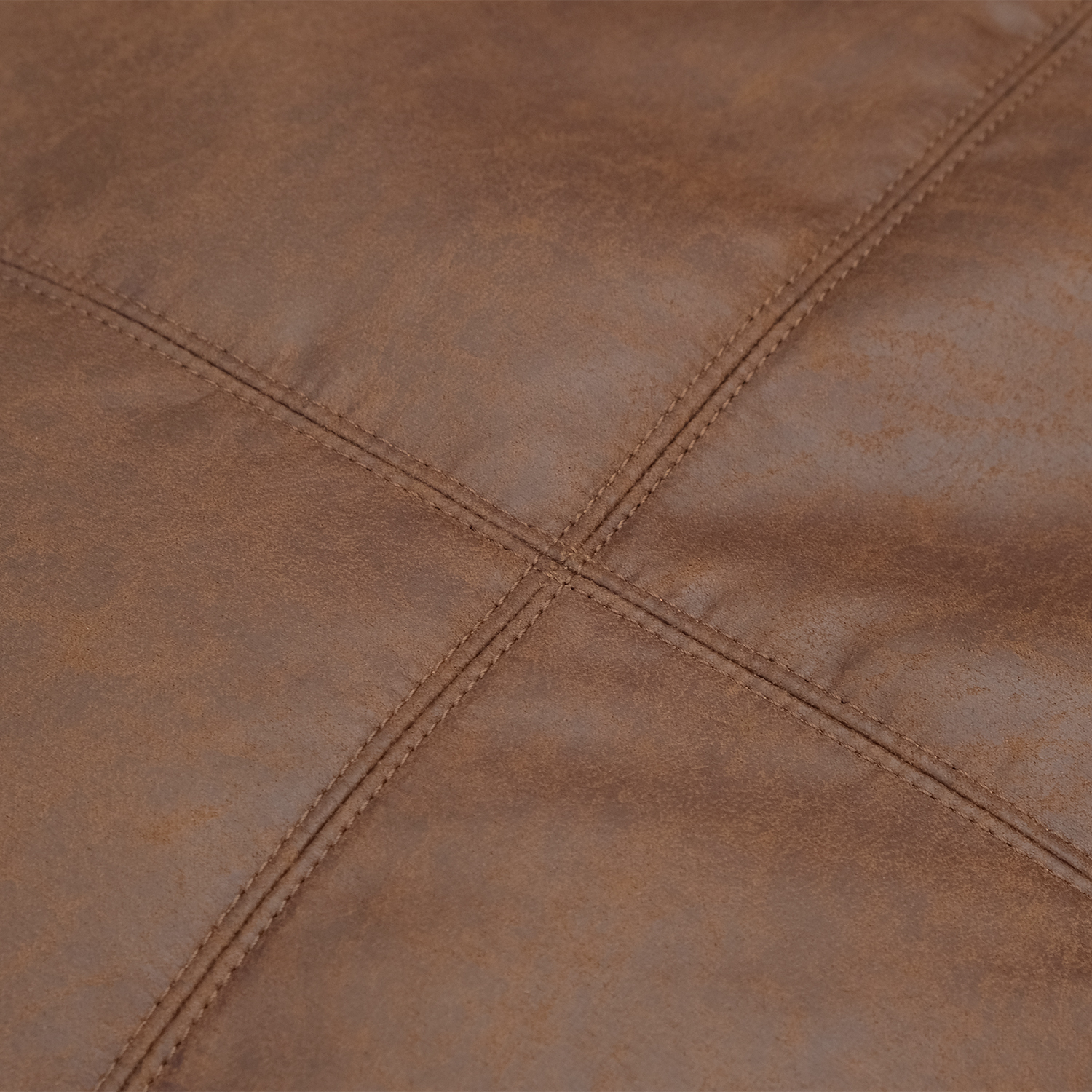 Carter Vintage Brown Pouf