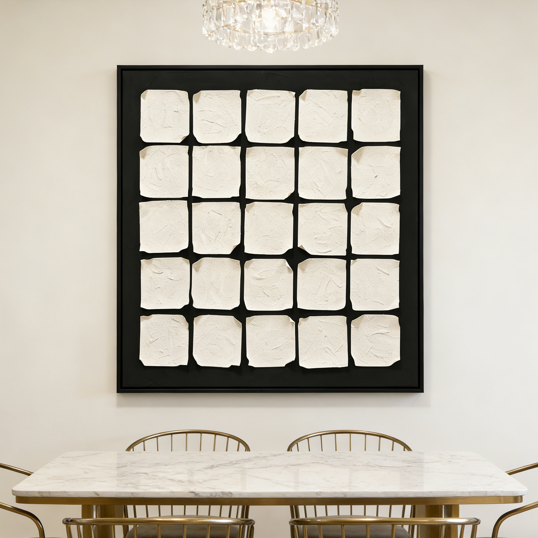 Framed Canvas 100x100cm Plaster - Rocker