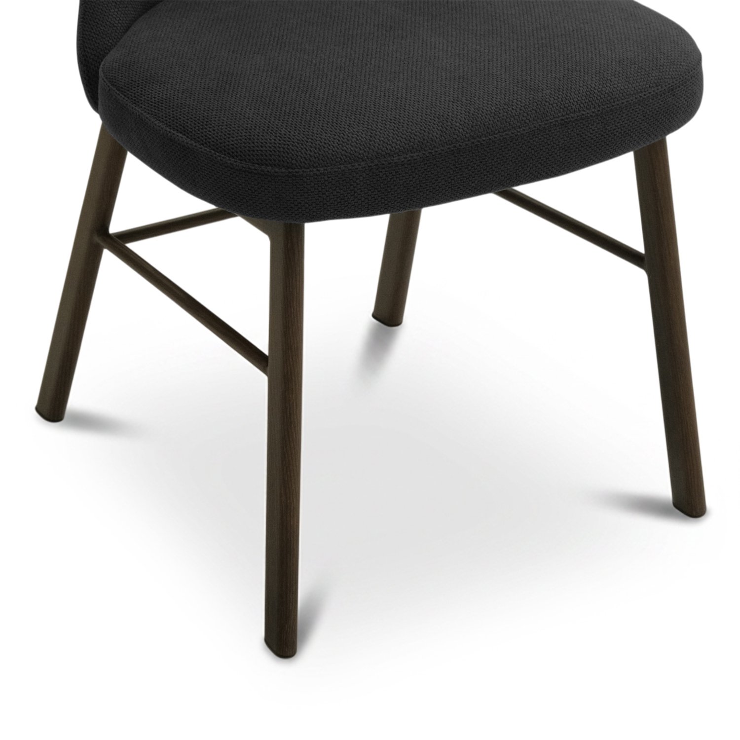 Stellar Walnut Dining Chair Coal Grey