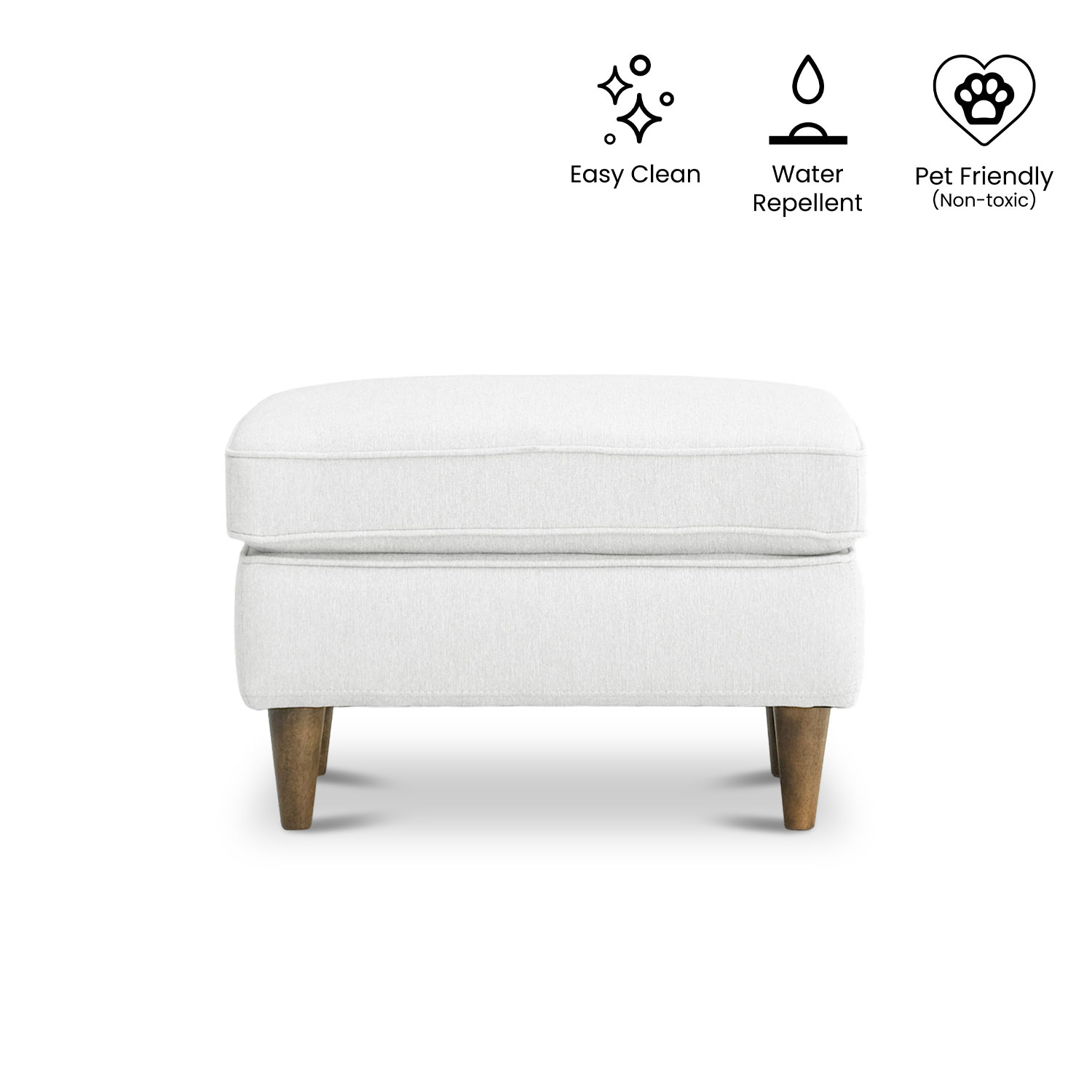 Flynn Light Grey Footstool
