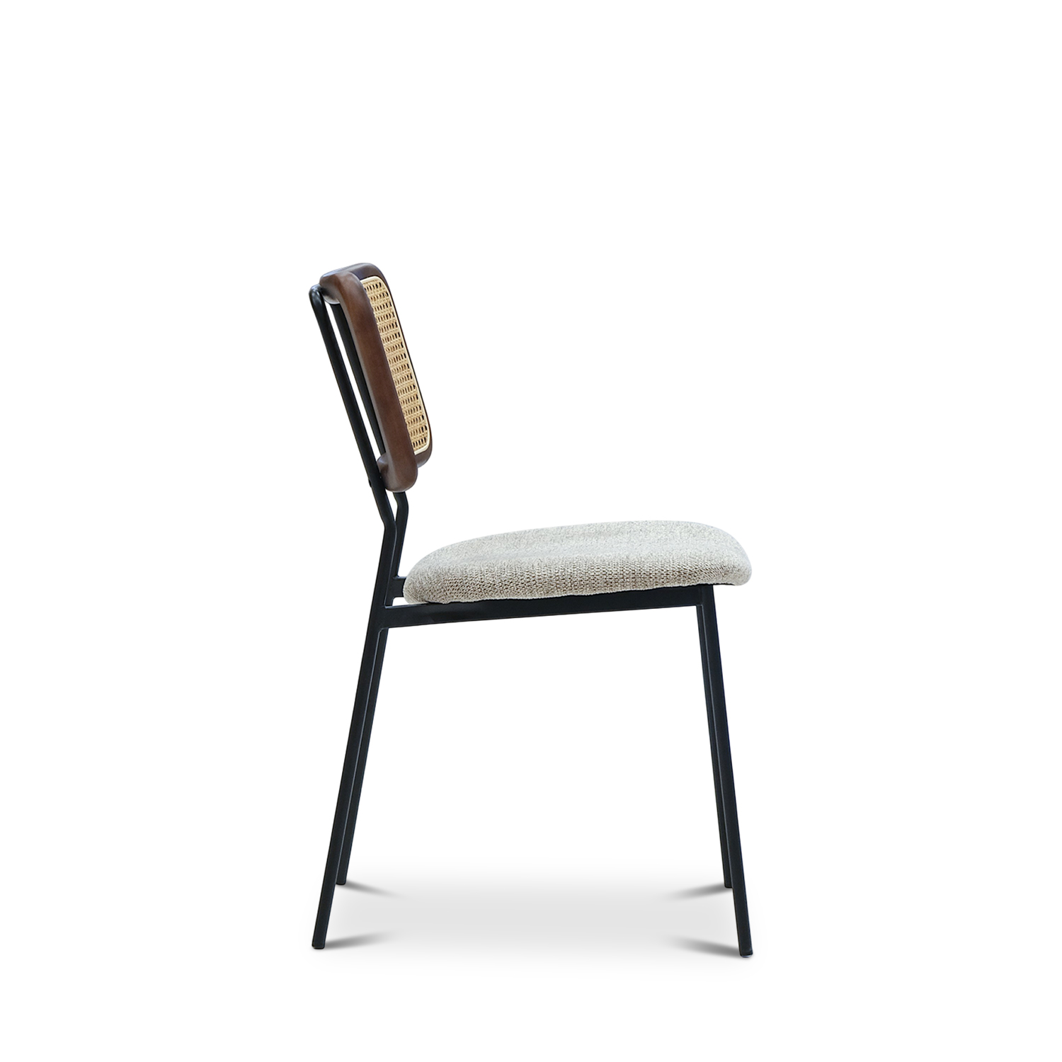 Gaia Dark Brown Chair Stone Beige