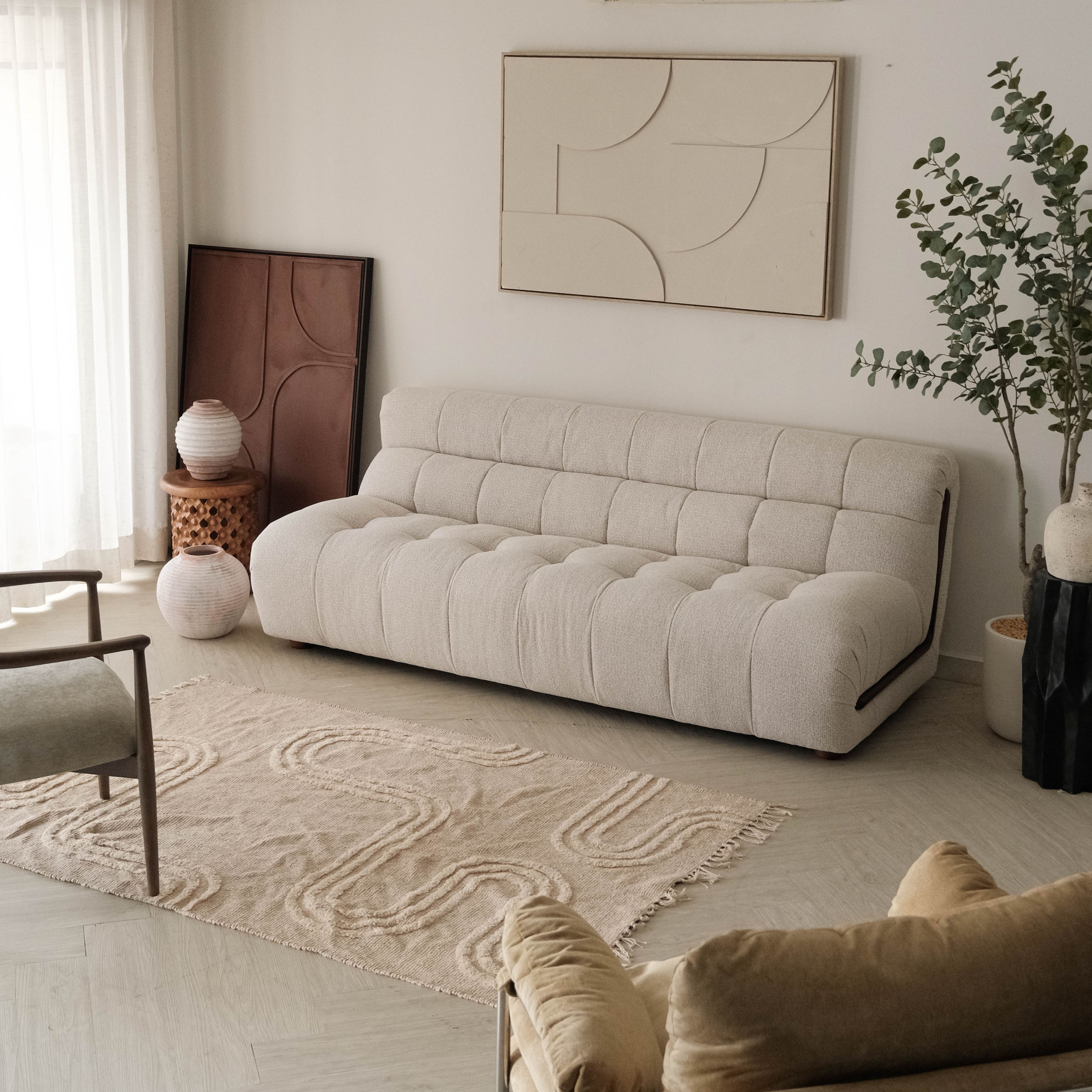 Sylvia Light Grey 3 Seater Sofa