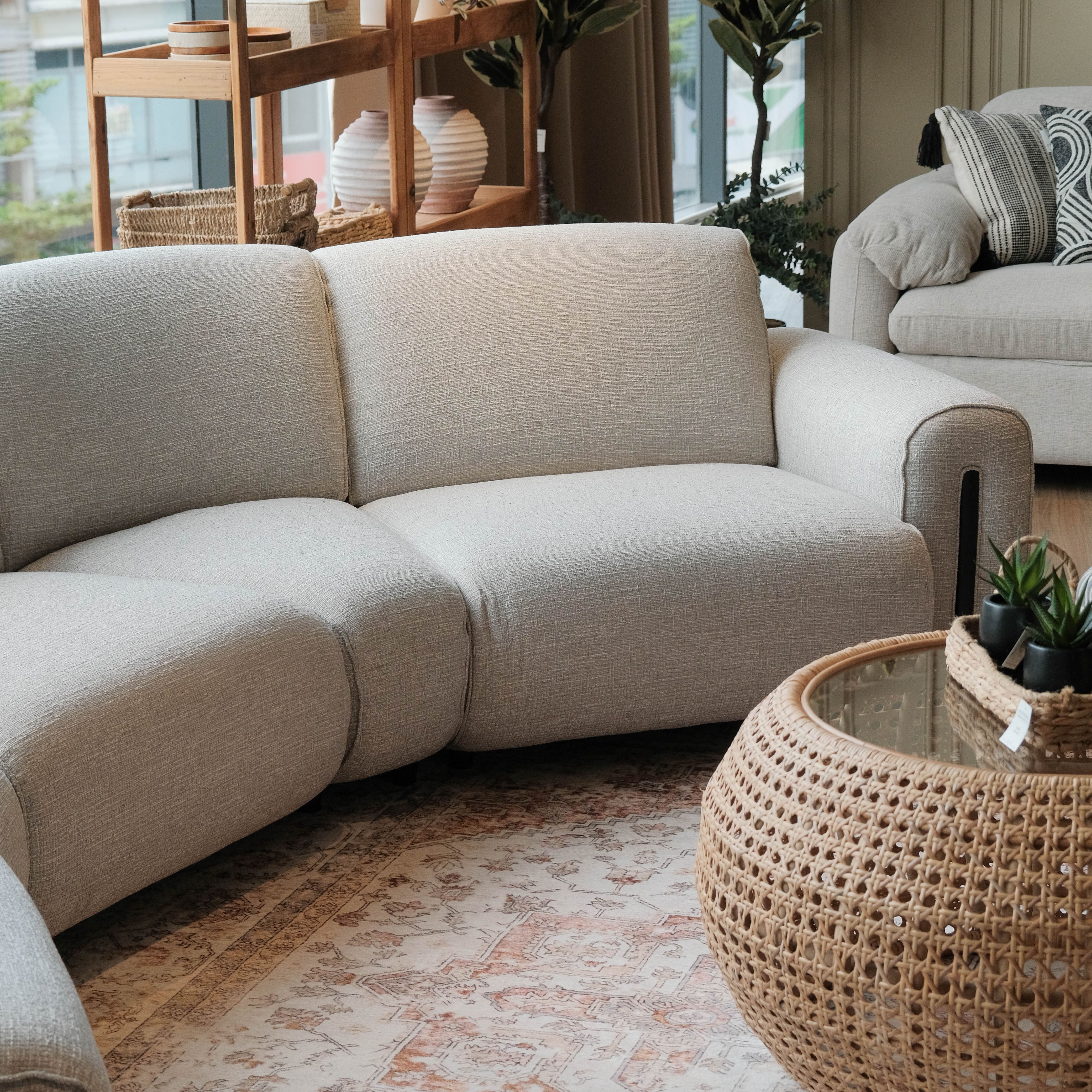 Clarice Cloud Grey Curve Sofa