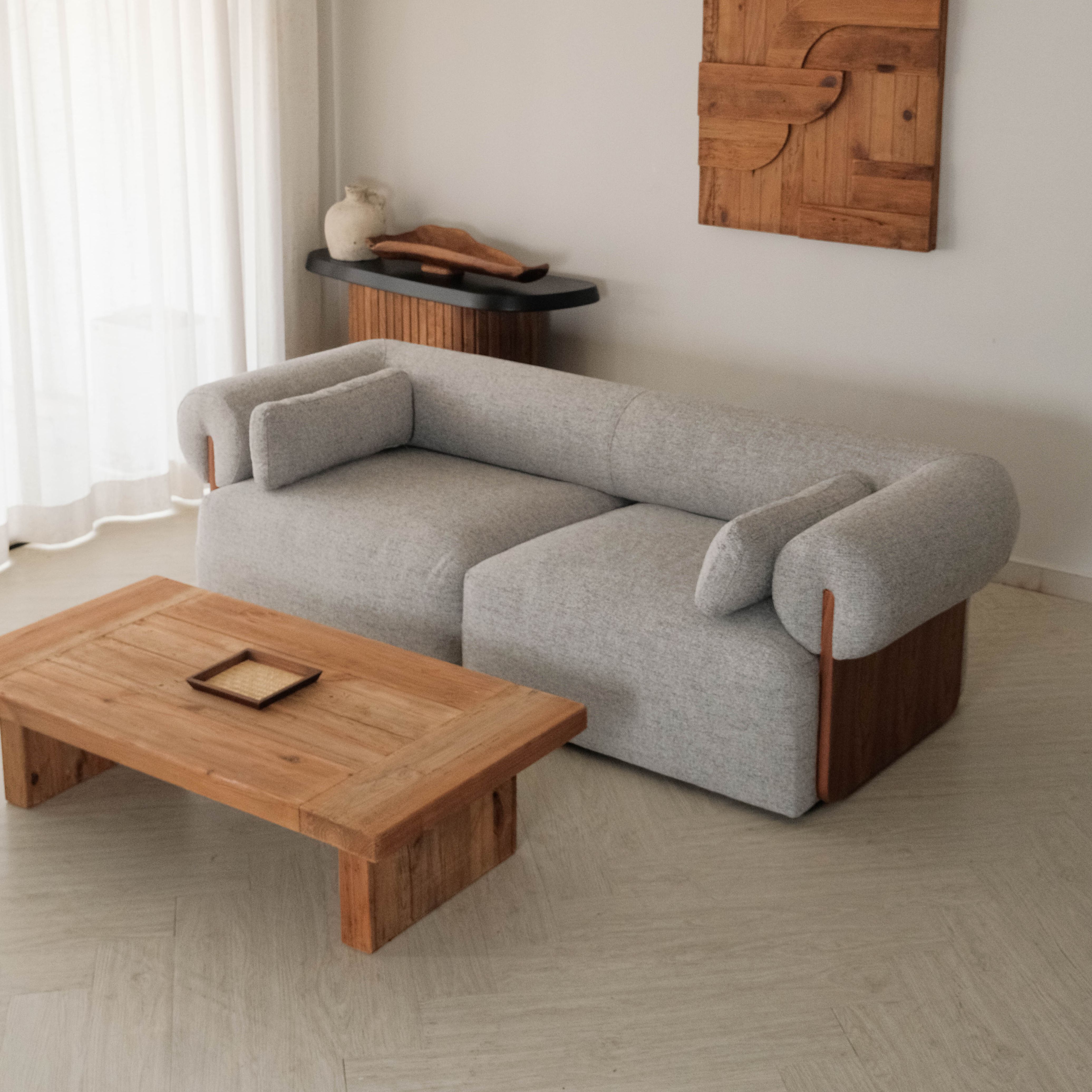 Alessia Stone Grey 3 Seater Sofa