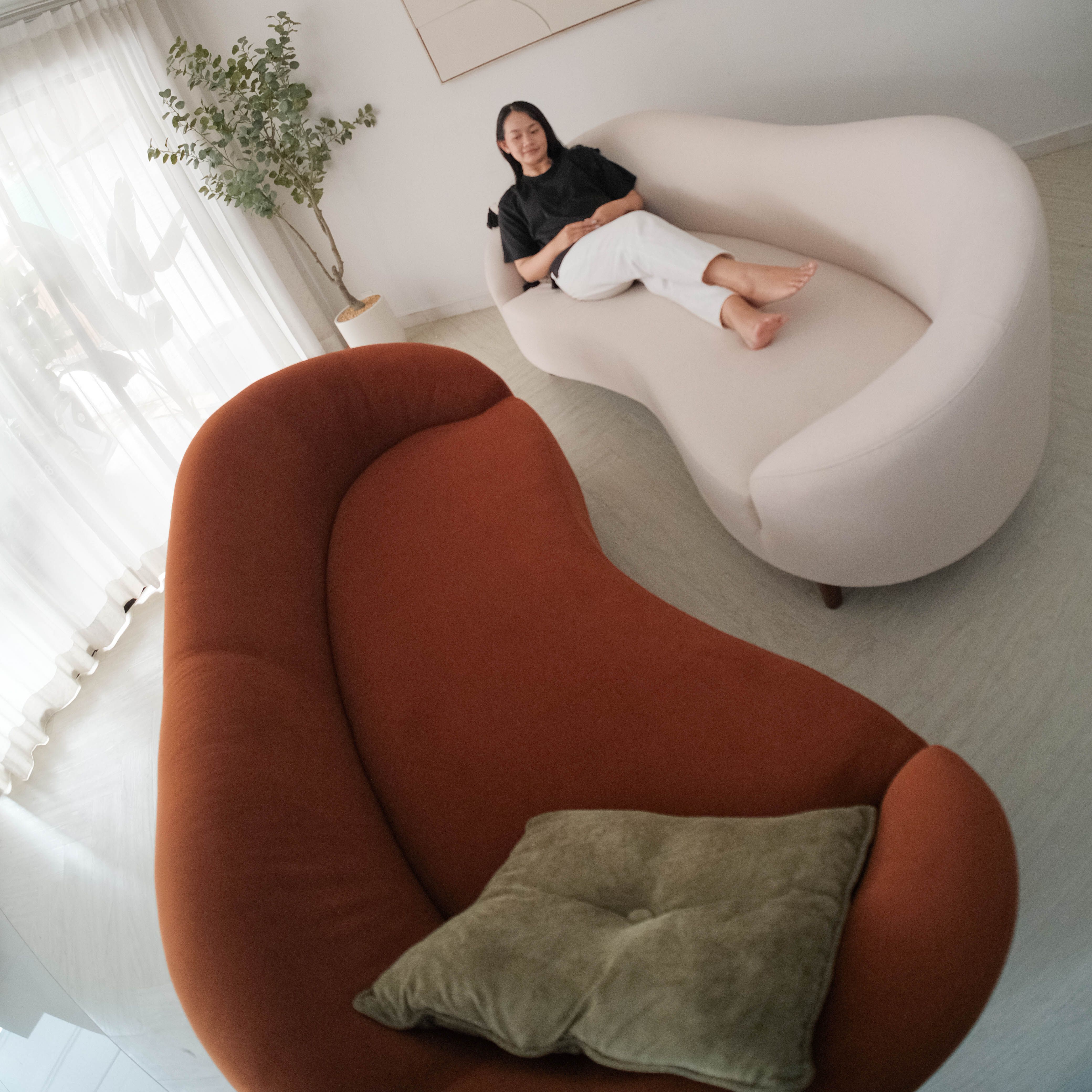 Desirée Creme 3 Seater Sofa