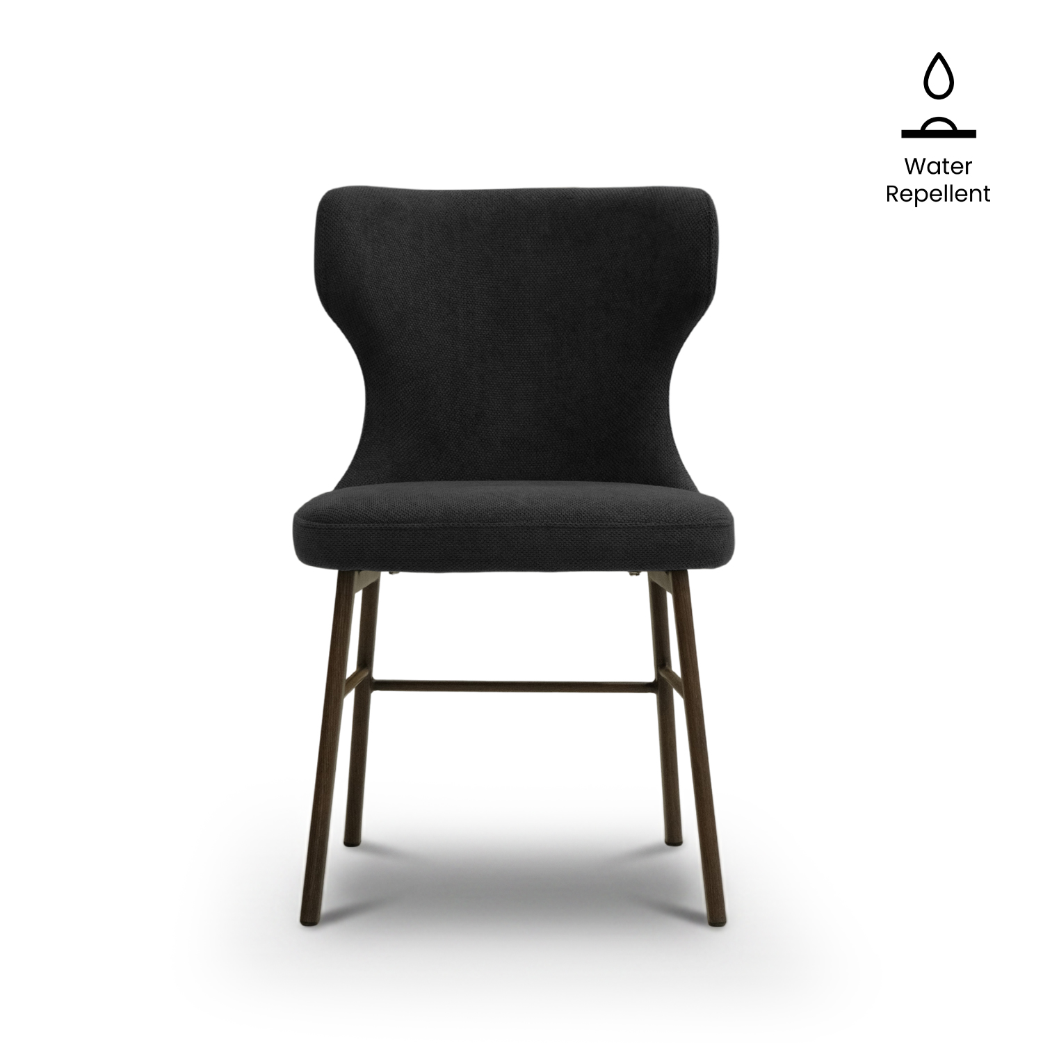 Stellar Walnut Dining Chair Coal Grey