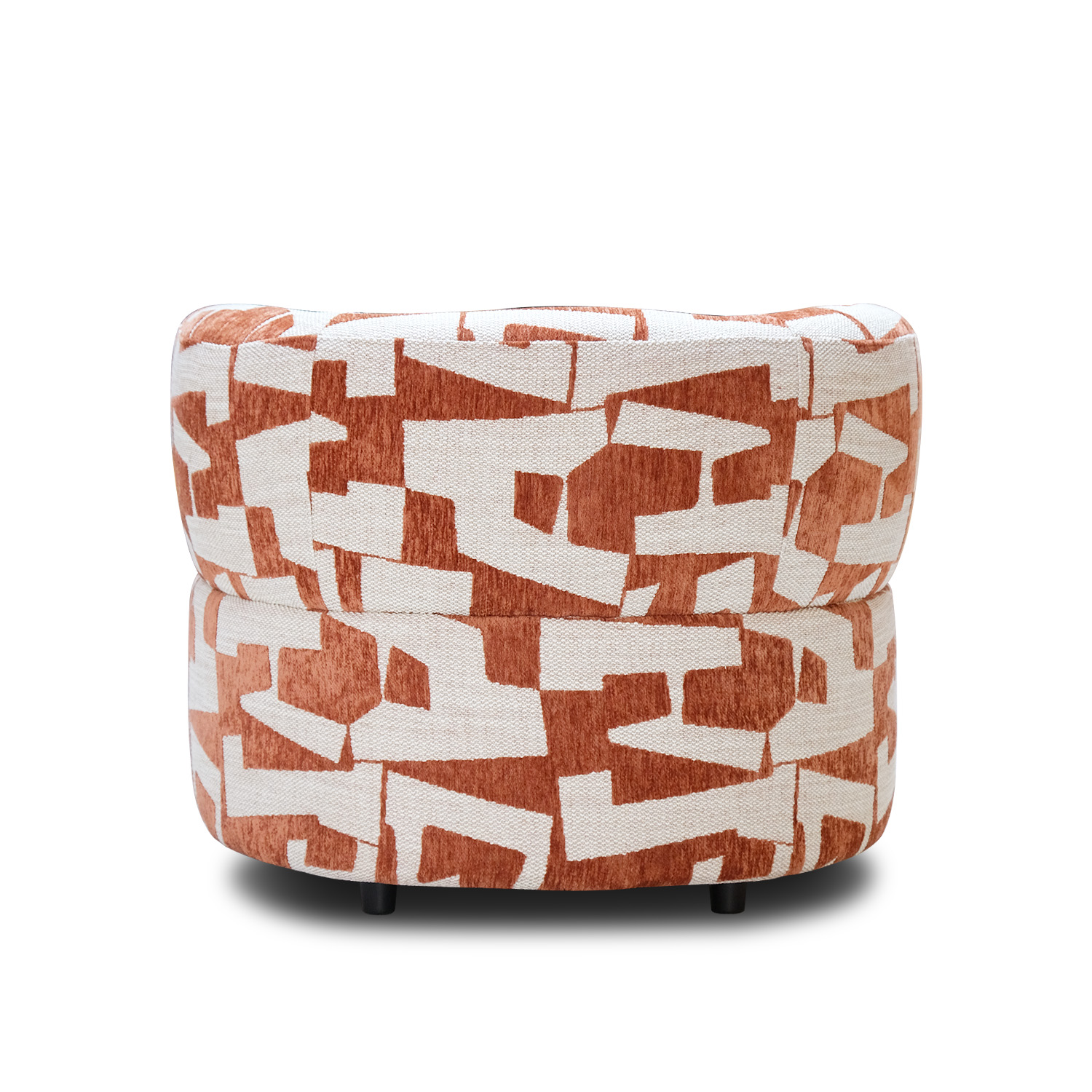 Lilia Geometric Brick Red Lounge Chair