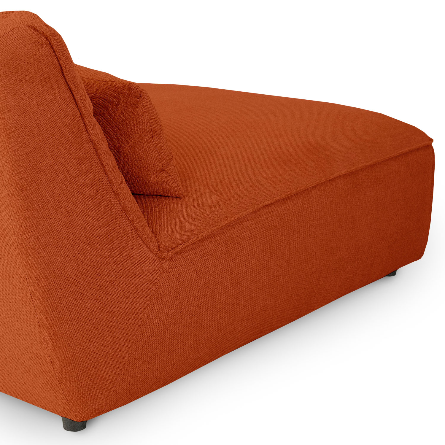 Daphne Umber Brown Modular Armless Chaise