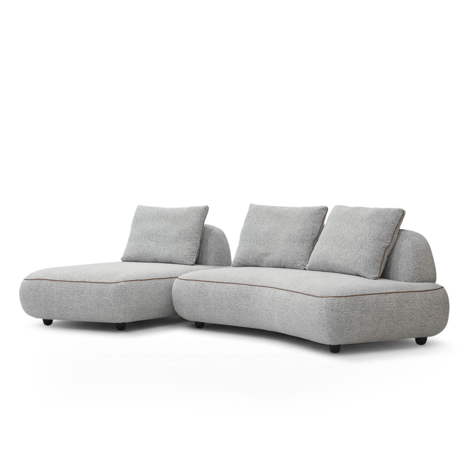 Nouveau Mist Grey Right Sectional Sofa