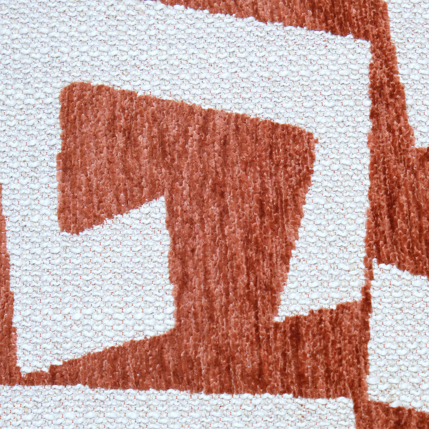 Lilia Geometric Brick Red Lounge Chair