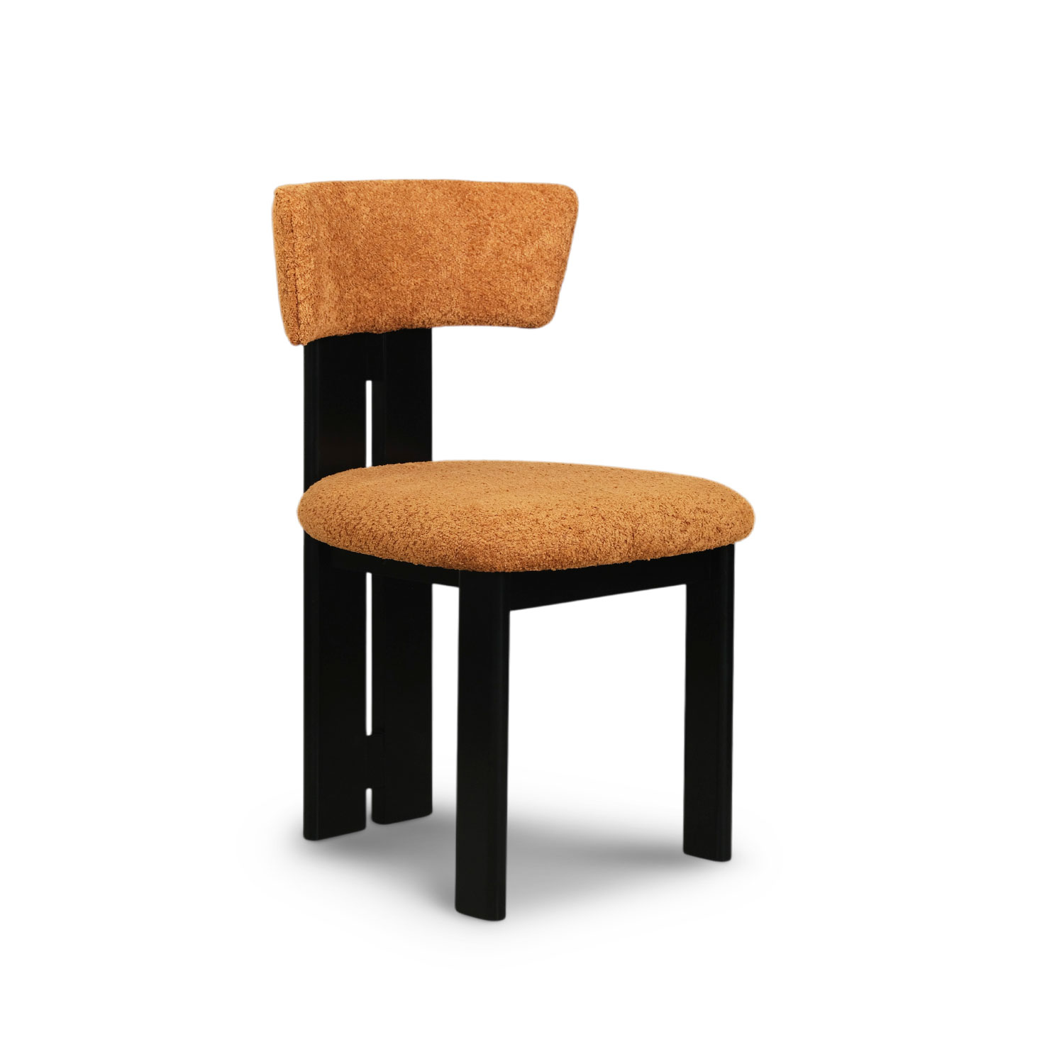 Monte Ebony Dining Chair - Caramel