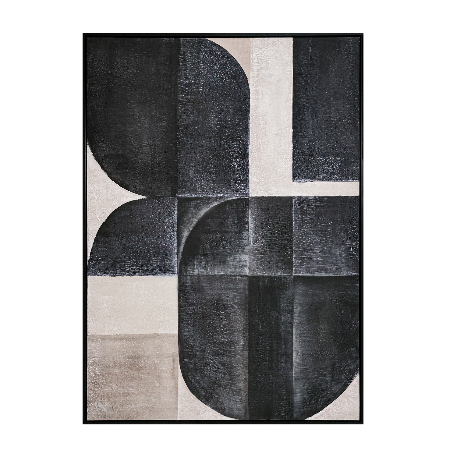 Framed Canvas 100x140cm Plaster - Geo Clovers