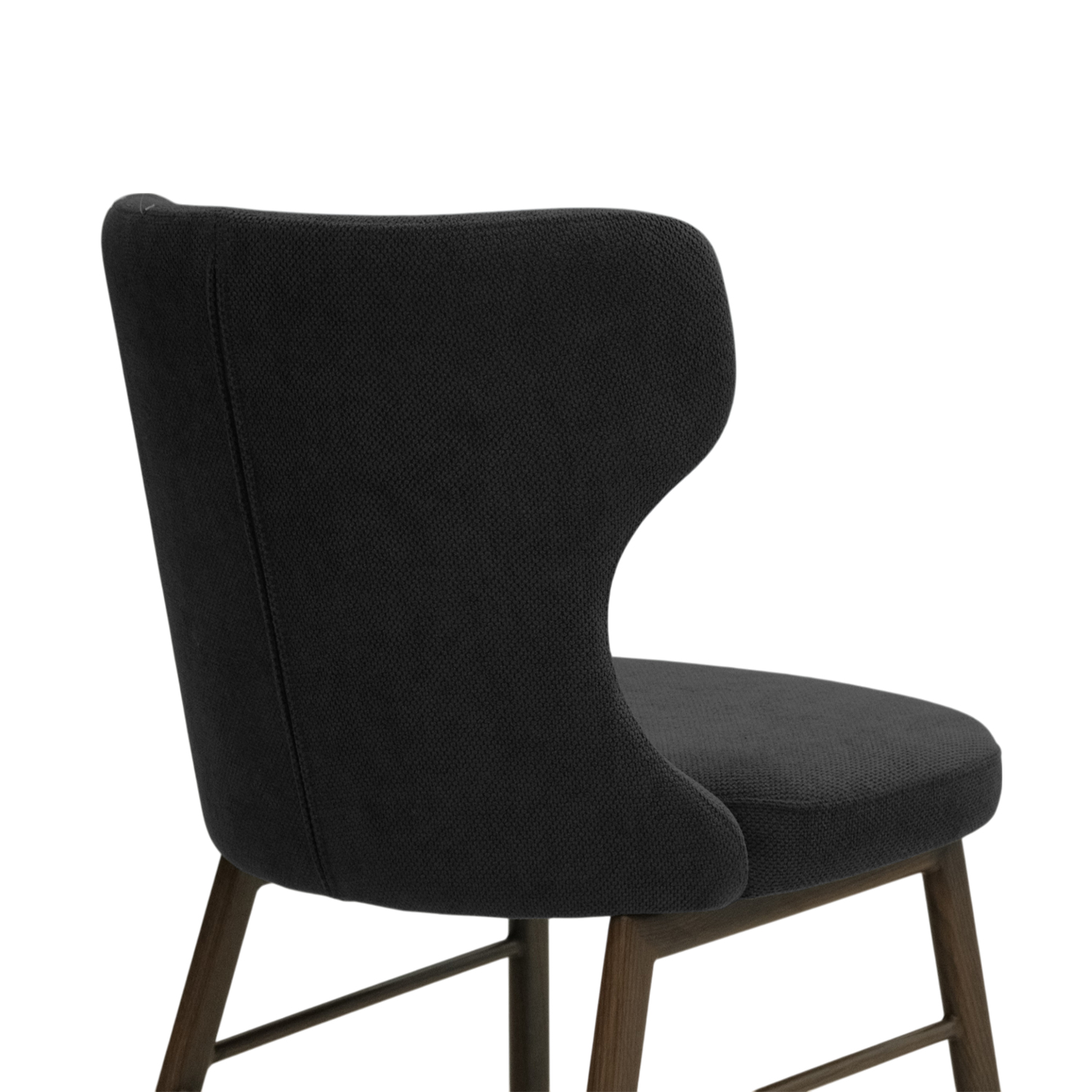 Stellar Walnut Dining Chair Coal Grey
