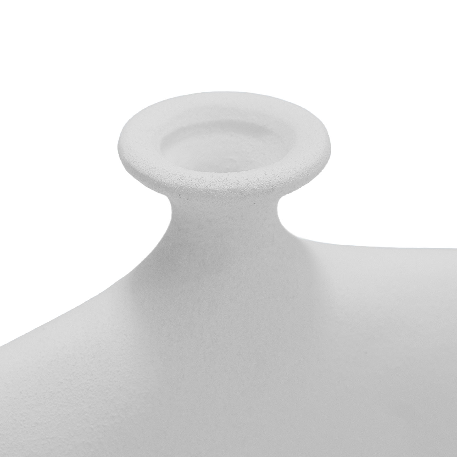 Sahara Textured White Sculptural Terracotta Vase