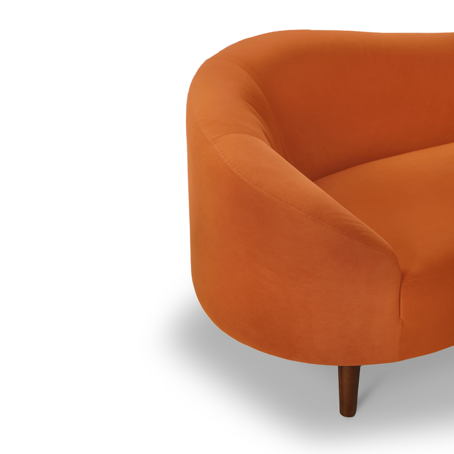 Desirée Umber Brown 3 Seater Sofa