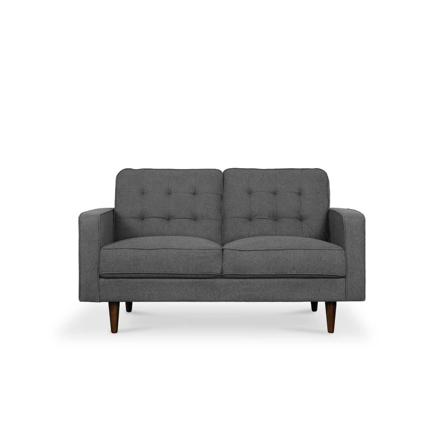Jane Pebble Grey Mid-Century 2 Seater Sofa