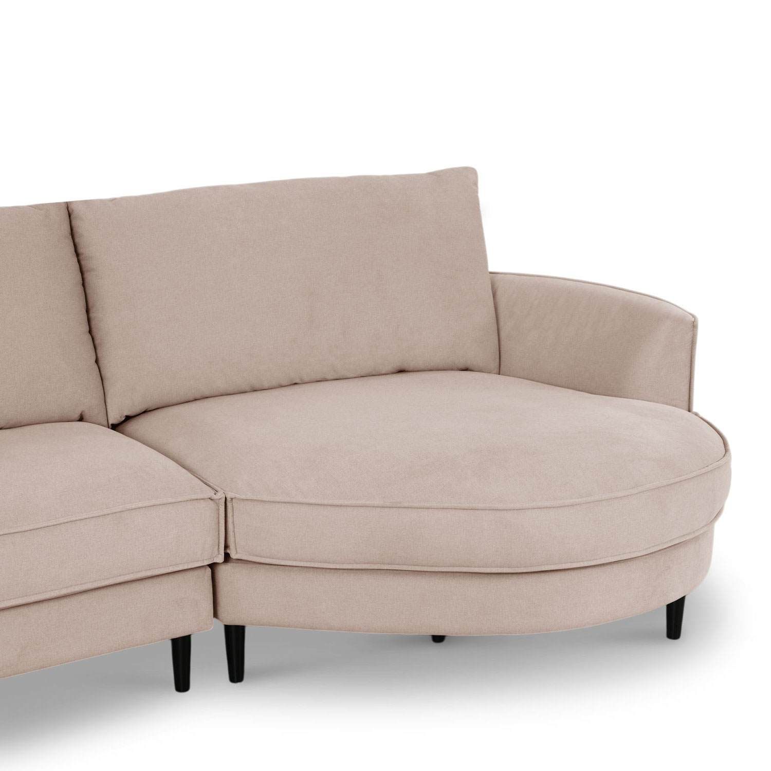 Sabrina Sand Beige Curve Chaise Left Sectional Sofa