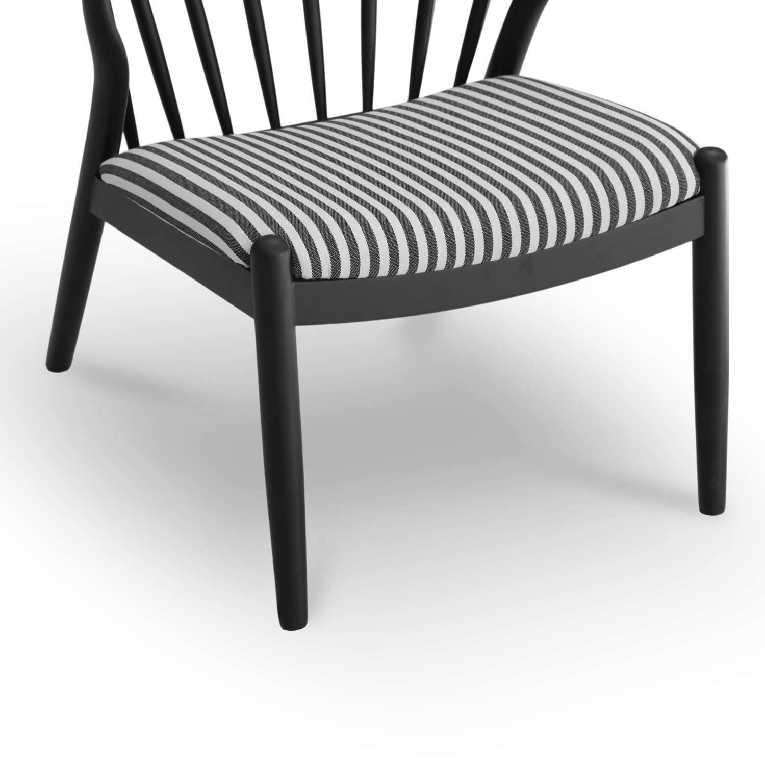 Quinn Ebony Lounge Chair Stripes