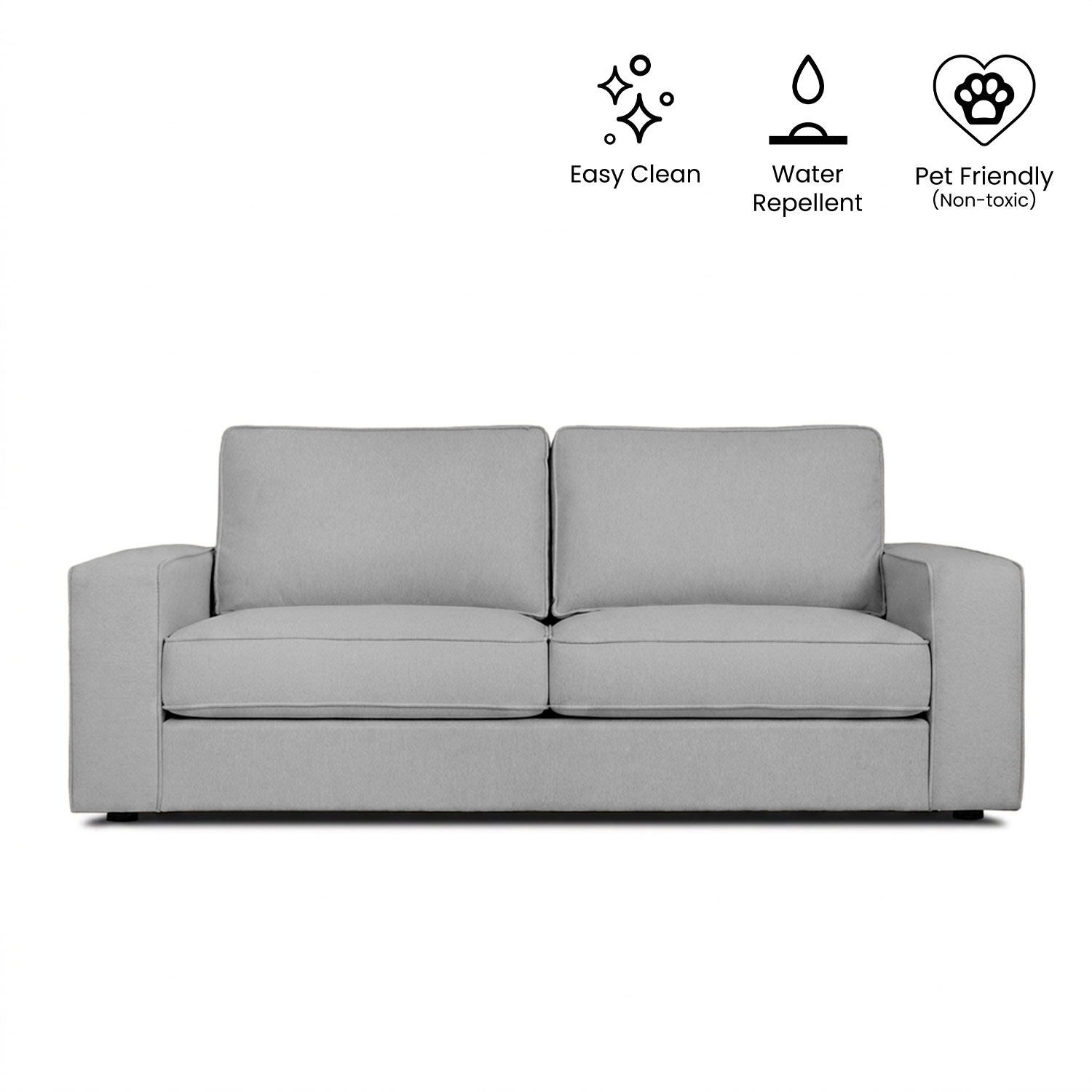 Klaus Mink Grey 3 Seater Sofa
