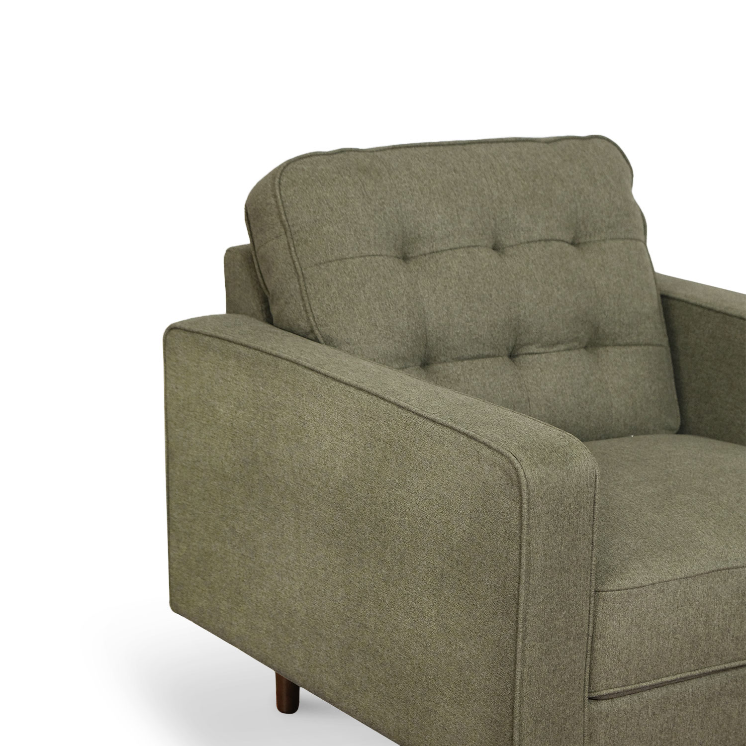 Jane Retro Green Mid-Century 1 Seater Sofa
