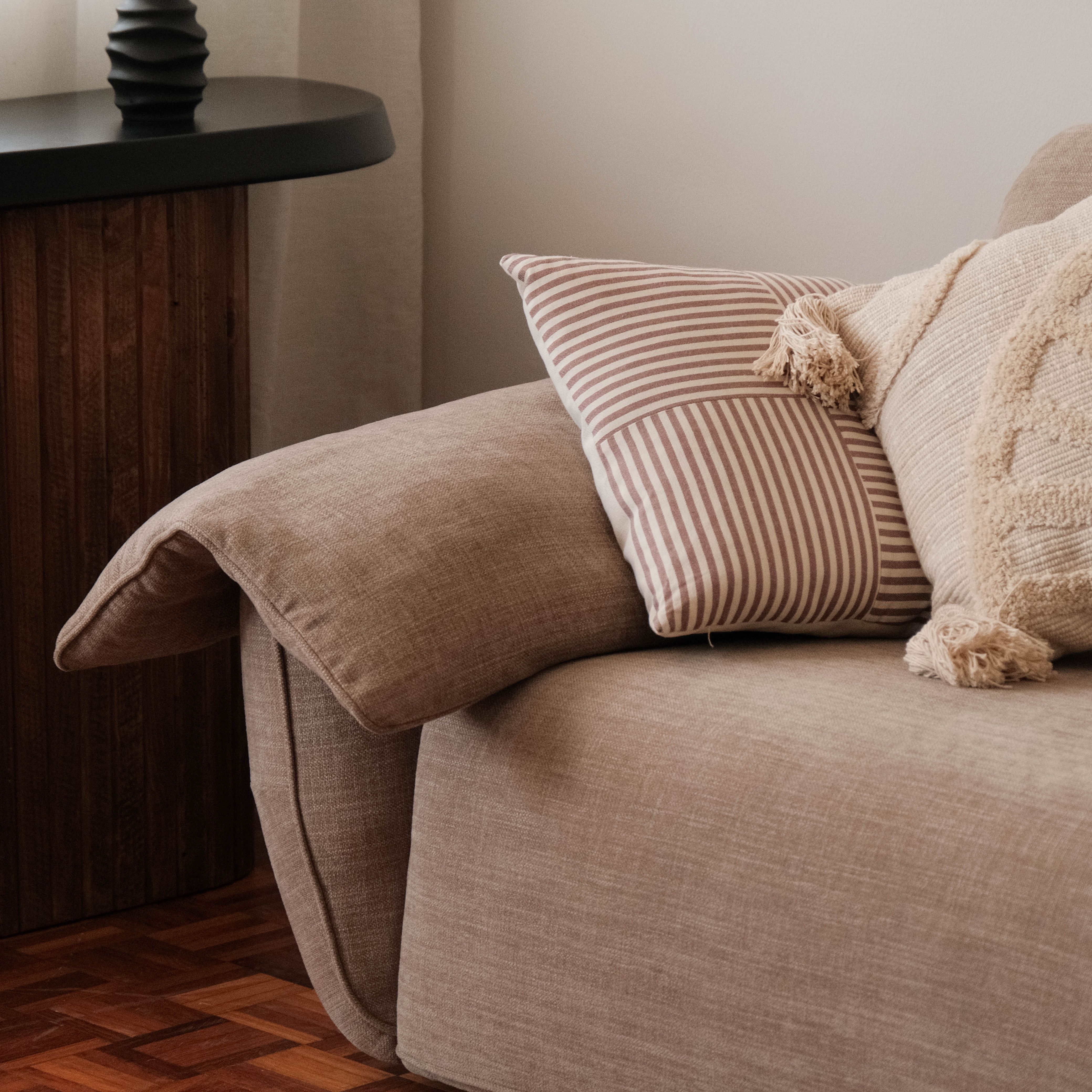 Reynna Sand Brown 3 Seater Sofa