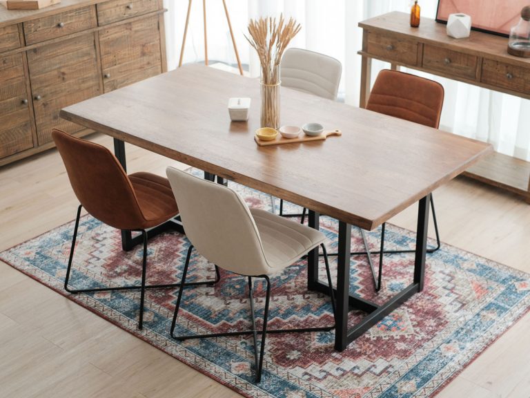 Modern Dining Table with Sleek and Simple Dining Chairs