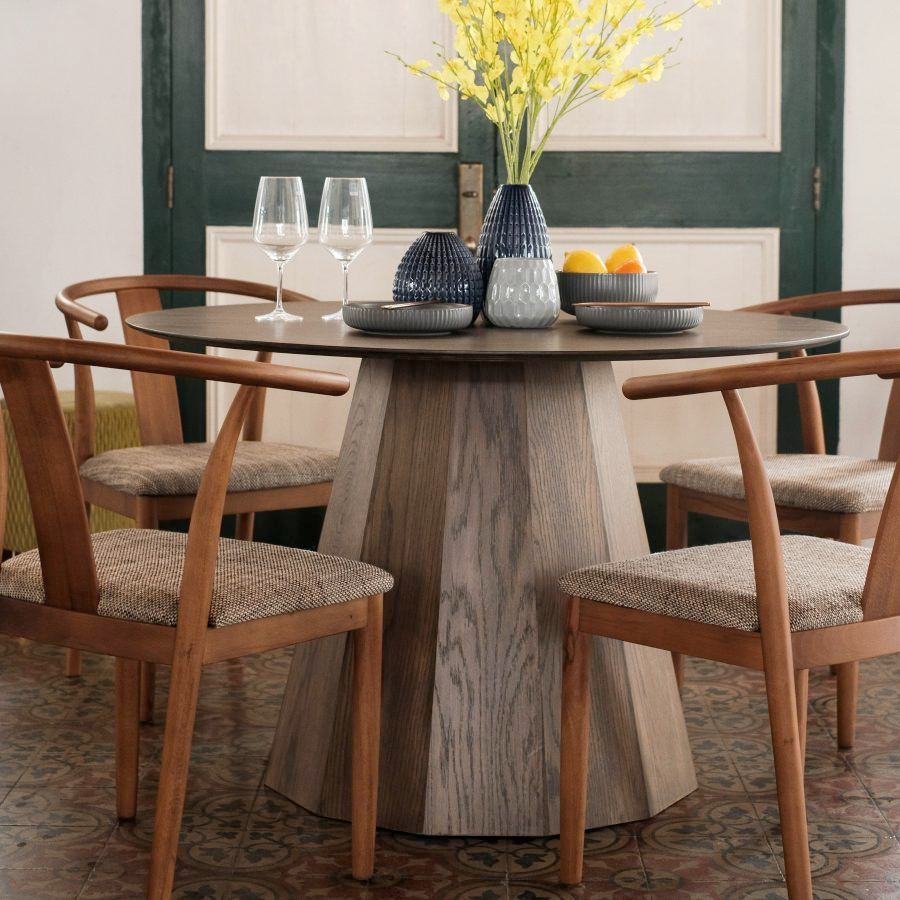 Round Wooden Dining Table
